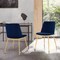 Armen Living Messina Modern Blue Velvet and Gold Metal Leg Dining Room Chairs, PK2 LCMSSIGLBLU - alternate 9